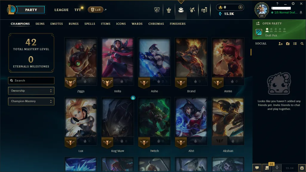 🌎EUW 🏆Silver 3 ❄️+15K  🔥5 Skins (x2 Legendary) in loot🏆24 Champions ✅️Unverified Email🚀instant delivery